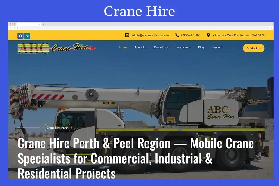 ABC Crane Hire – Crane Hire Company, Perth