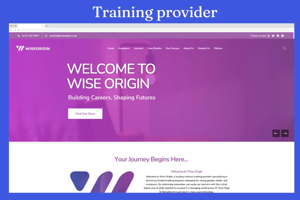 Wise Origin – Training Provider, UK